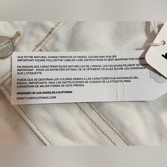 ✨Sanctuary/Denim✨ NWT Micro Belt Crop Semi High Rise Wide Leg Jeans Size 20W - Picture 12 of 16